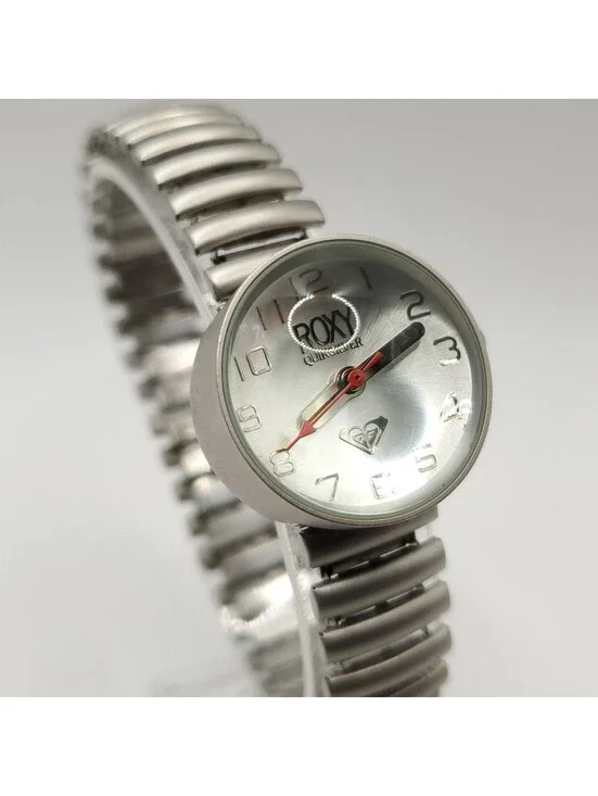 Roxy Quicksilver Dome Crystal Womens Watch 25mm Stretch Band New Battery
