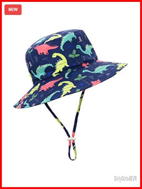 UPF 50+ Sun Protective Toddler Bucket Hat with Wide Brim for Outdoor Play