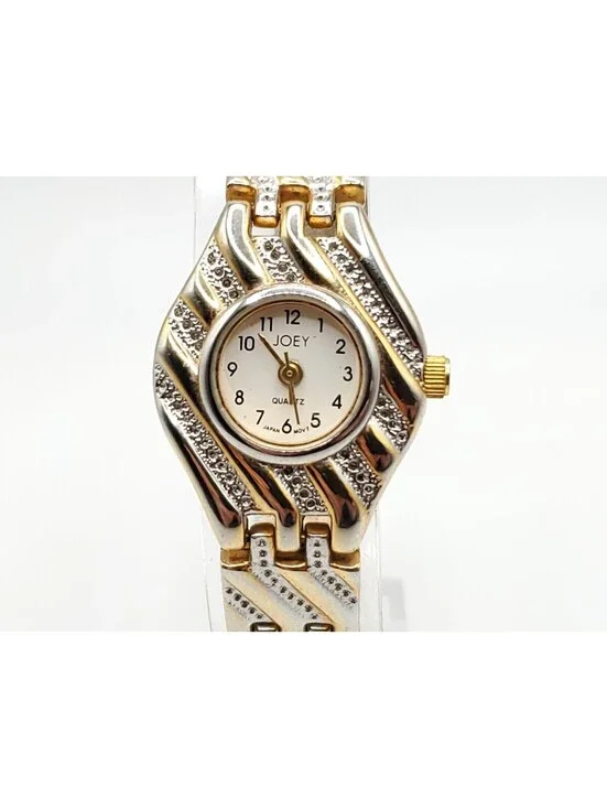 Joey Womens Quartz Watch New Battery Two-Tone 22mm