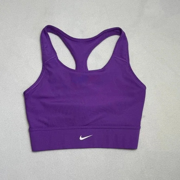 Nike Dri-FIT Purple Racerback Medium Support Sports Bra Women's Large