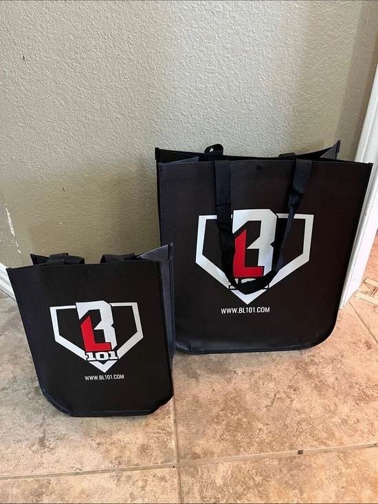 Black Reusable Baseball Lifestyle bags