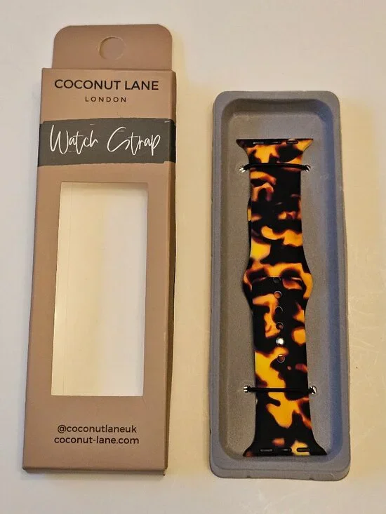 Apple Watch Band Tortoise Shell by Coconut Lane London Fits 38-40-41
