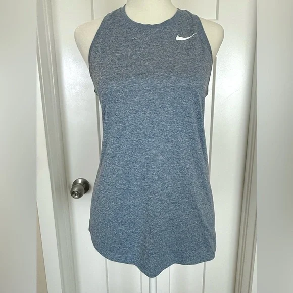 Nike Dri-FIT Sleeveless Tank Top | Heather Blue | Size Small