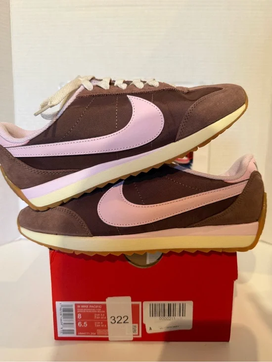 Nike Women’s Pacific Retro Runner Sneakers in Brown and Pink