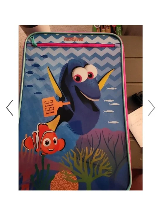 Finding Dory Kids Luggage - Blue with Pink Trim