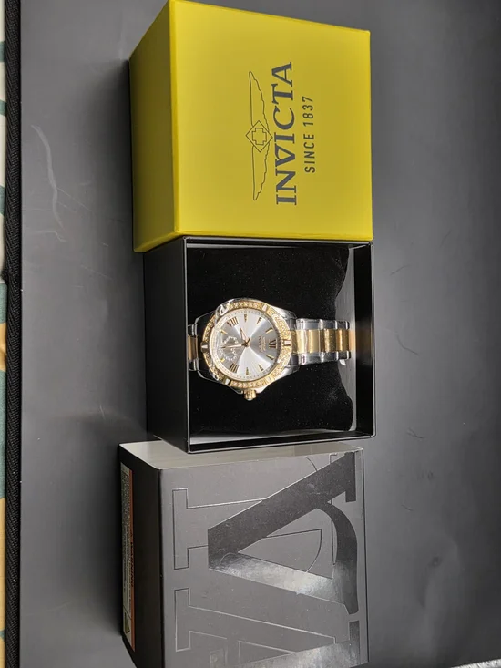 Invicta Two-Tone Stainless Steel Watch with Crystal Bezel