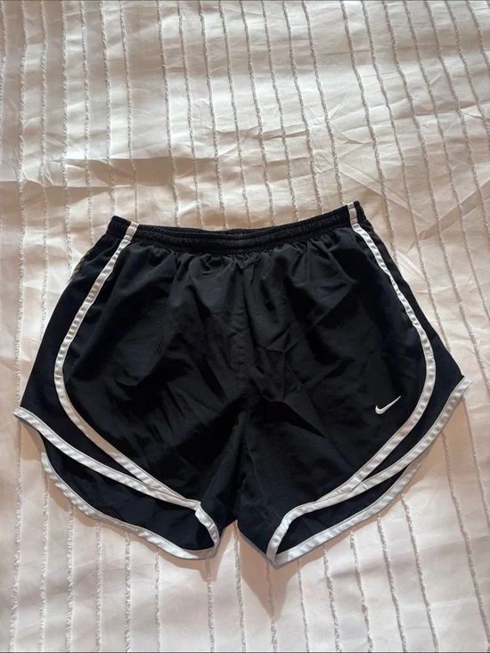 Nike Black Women's Athletic Shorts with White Trim