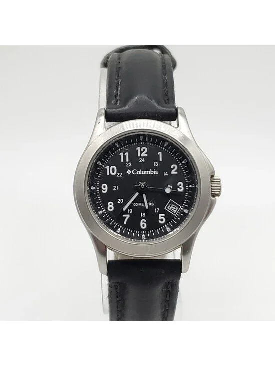 Columbia Watch Women 27mm Black Date 24hr Dial New Battery