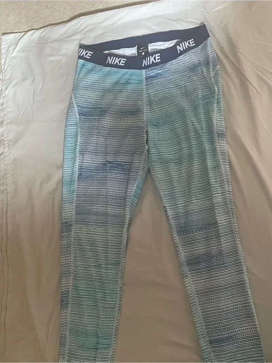 Nike Dry-Fit Blue Gradient Leggings - Athletic Bottoms