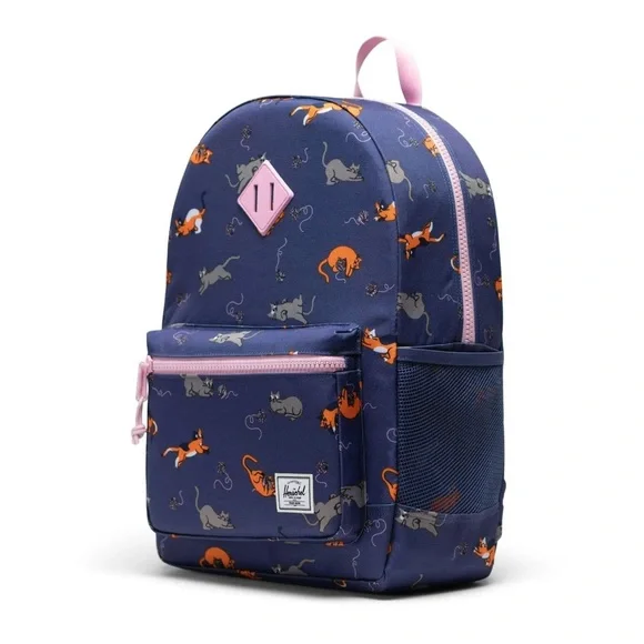 Herschel Playing Cats Backpack‎ OS Blue New With Tags