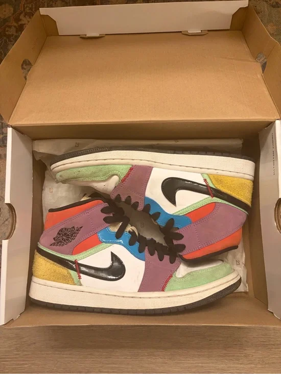 Nike Multicolor Low-Top Suede & Leather Sneakers