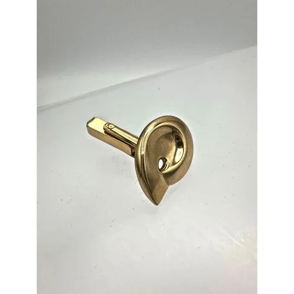 Vintage Swank Gold Tone Abstract Mod Single Cufflink –‎ Mid Century Modern