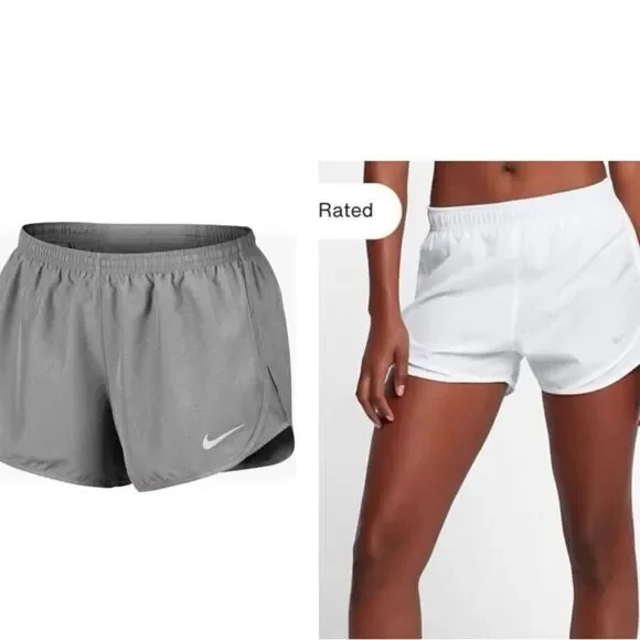 2 Pairs of Nike Tempo Women’s Lined Running Shorts XL NWT NEW Gray White