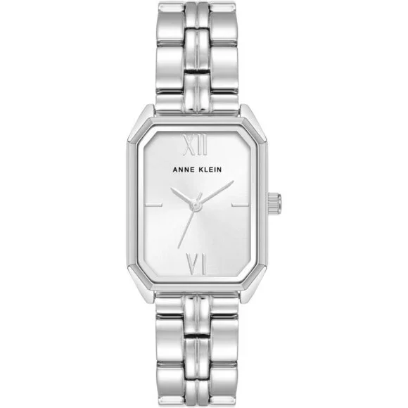 Women's Silver Stainless Steel Water Resistant Bracelet Adjustable Watch