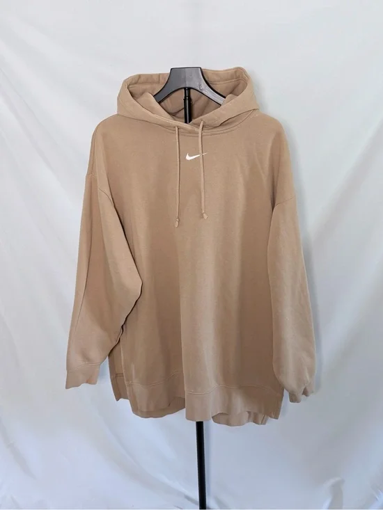 Nike Tan Oversized Tunic Hooded Sweatshirt -  Size S