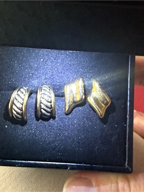 Gold Tone‎ Earrings- Classic and Textured Designs