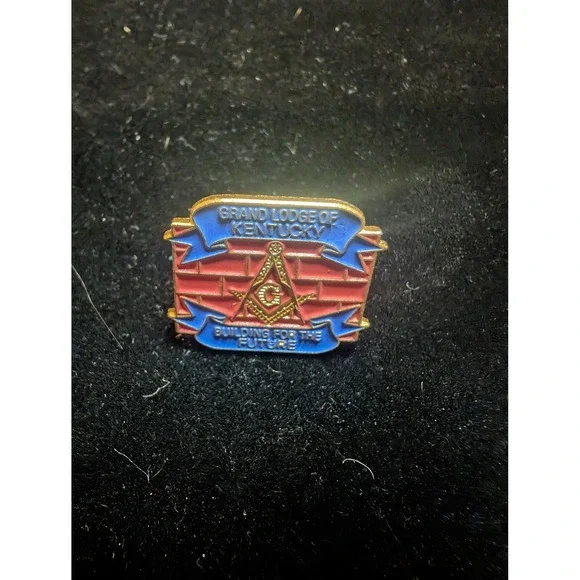 Grand Lodge Of Kentucky Masonic Enamel Lapel Pin Building For The Future Badge