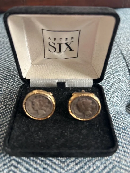 MEN’S 1944 & 1939 Mercury Dime Cufflinks