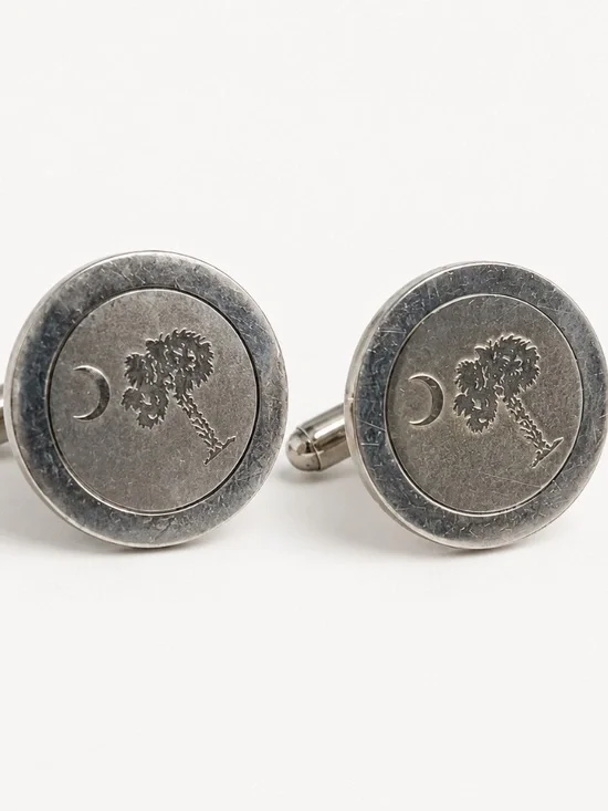 Unique South Carolina Palmetto Crescent Cufflinks