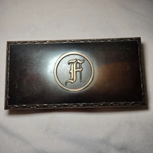 Vintage Copper Bronze Cigar Box Emblem L.E. Mason‎ Co. Metal Cork Lined