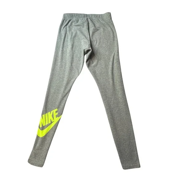 Nike Leggings Womens S Gray Just Do It Graphic Logo Athletic Activewear Pants