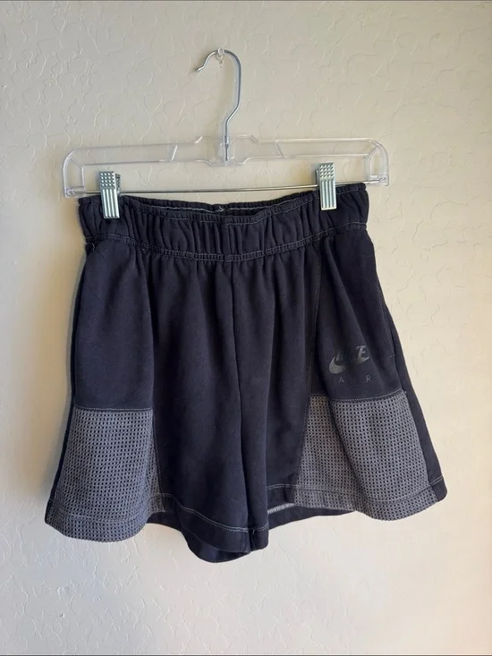 Nike Black Athletic Shorts with Gray Paneling