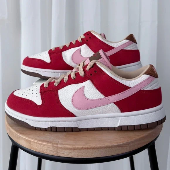 Nike Dunk Low PRM Sport‎ Red Pink White Women's 10 Men's 8.5