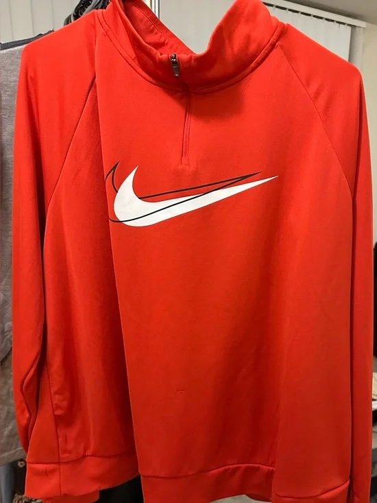 Nike Red Half-Zip Performance Pullover