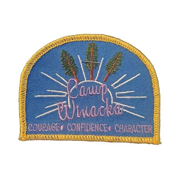 Camp Winacka patch Courage Confidence Character 3.5 In x 2.5 In