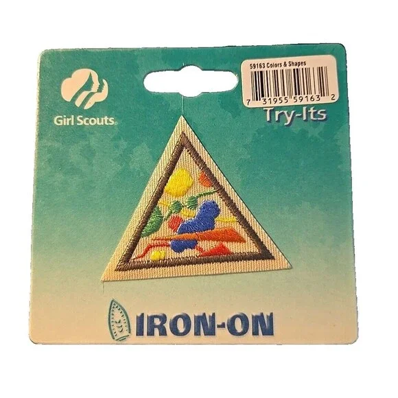 NEW Girl Scout Brownie Colors & Shapes Try-It Patch 59163 Embroidered Iron-On