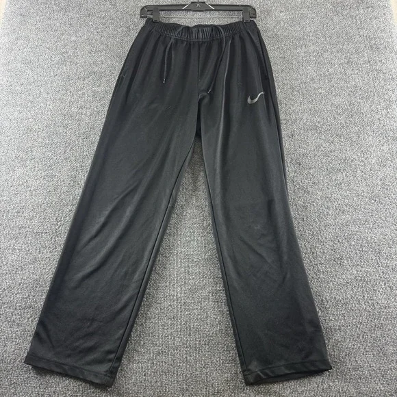Nike Dri-FIT Track Pants Mens M Black Elastic Waist Pockets Running Athletic
