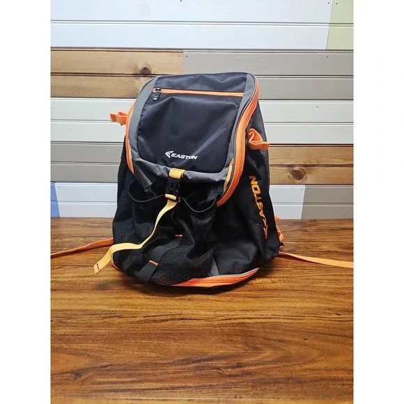 Easton Walk Off Baseball Softball Backpack Bat Bag Black  Orange Trim