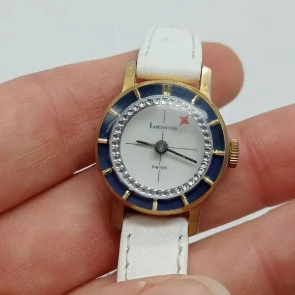 Vintage Lucerne White Ladies Watch Swiss Made