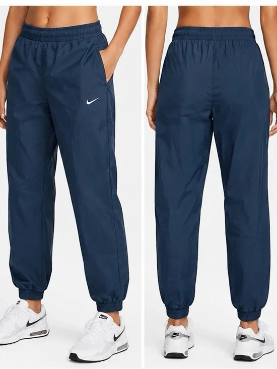 45. NWT Nike Navy Jogger Windpants with White Swoosh