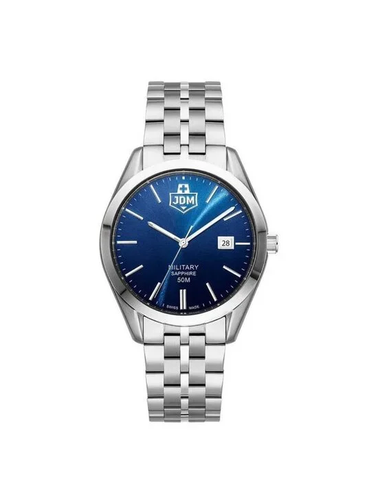 NWT Jdm Military Interlaken Gents Blue Dial Men's Watch