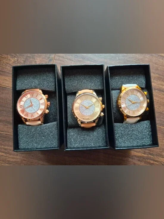 Women’s Glitter-filled Center Watch 