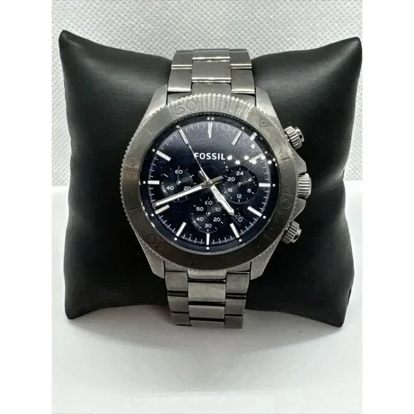 Fossil Retro CH2896 Men's Black Stainless Steel Analog Dial Quartz Watch JNA355
