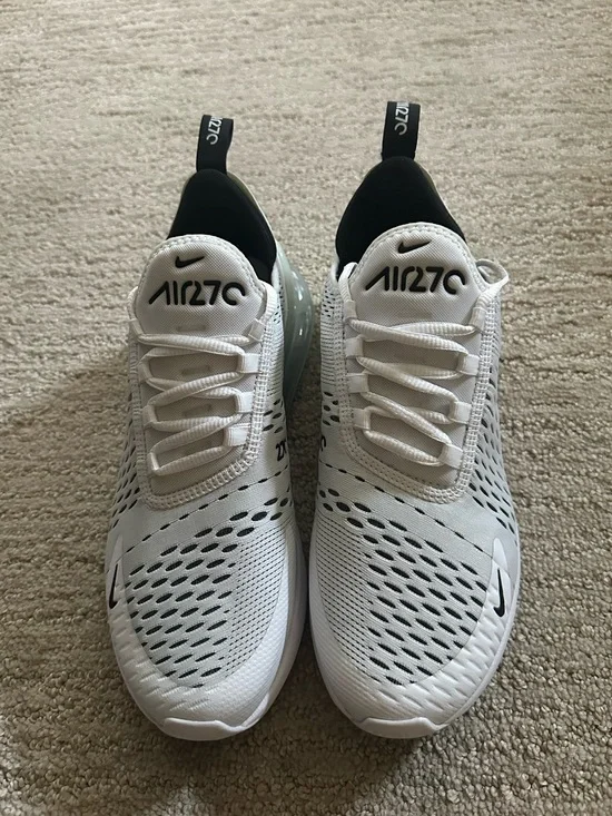Nike Air Max 270 White and Black Running Sneakers