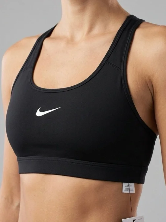 NWT Nike Women's Black Swoosh Racerback Sports Bra Size XS