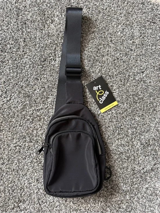 art class Black Nylon Sling Bag with Adjustable Strap- Kids