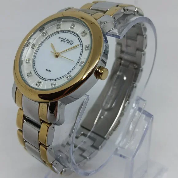 Anne Klein 12/2269YGSV Women's 35mm Gold/Silver Tone S/Steel Swiss Quartz Watch