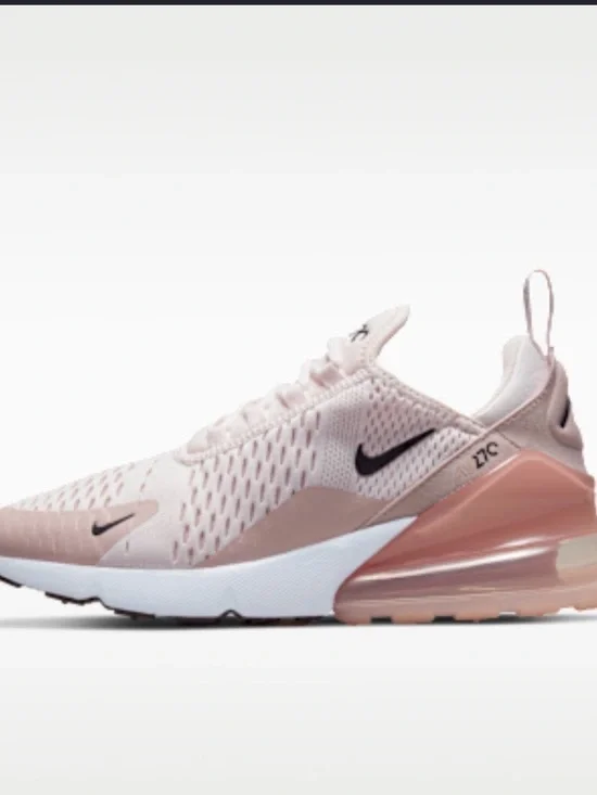 Nike Women’s Sneakers - Blush Pink with Black Swoosh