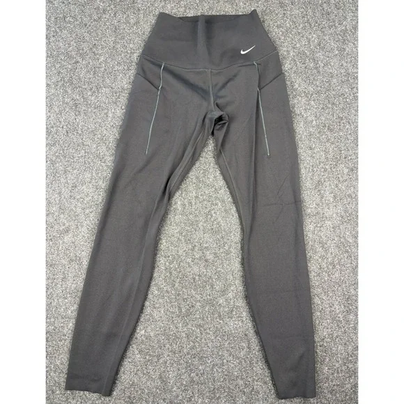 Nike Universa Dri-FIT Womens High Rise Leggings Gray Pockets DQ6023-060 Small