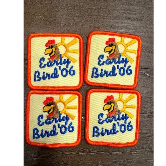 Vintage Girl Scouts Early Bird '06 Event Patch Lot of 4 GSSJC Collectible