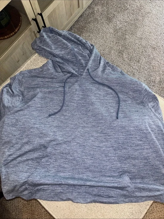 Women’s Nike Plus size Lightweight Blue Hoodie Shirt Cropped