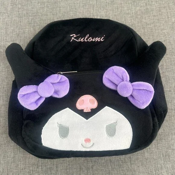 New! Kuromi Backpack 9X10‎ Black White Purple Pink Lightweight Cute Cartoon
