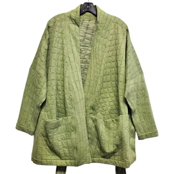 NIKE Yoga Therma-FIT Luxe Jacquard Robe Womens Medium Green Lounge DQ6320-386