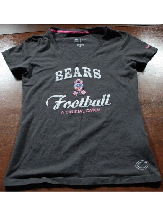 Nike Chicago Bears Breast Cancer Awareness T-Shirt Women's M NFL Football Shirt