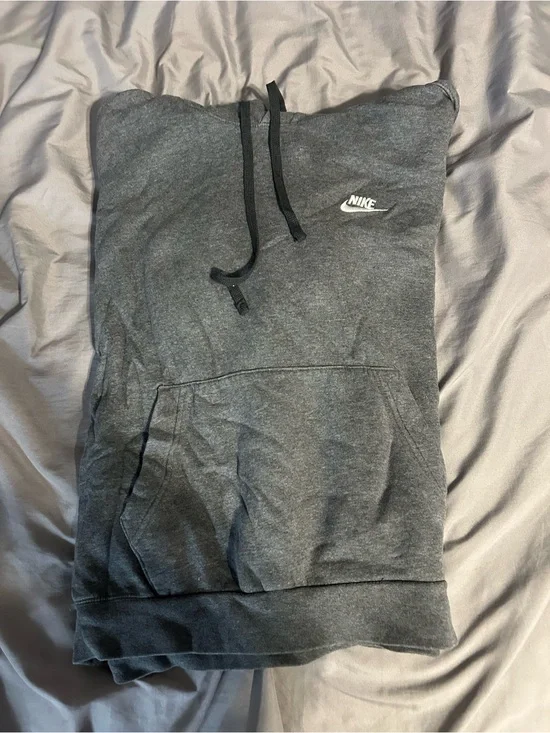 Nike Dark Gray Hoodie with White Swoosh