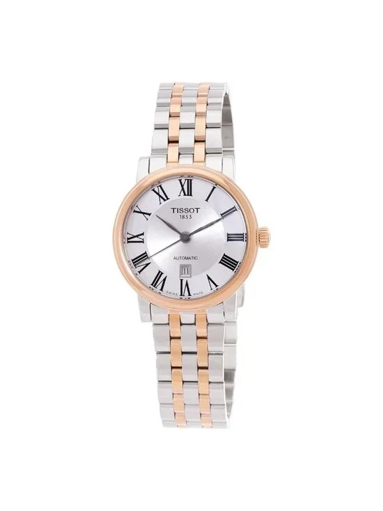 NWT Tissot Carson Automatic Silver Dial Two-tone Ladies Watch
